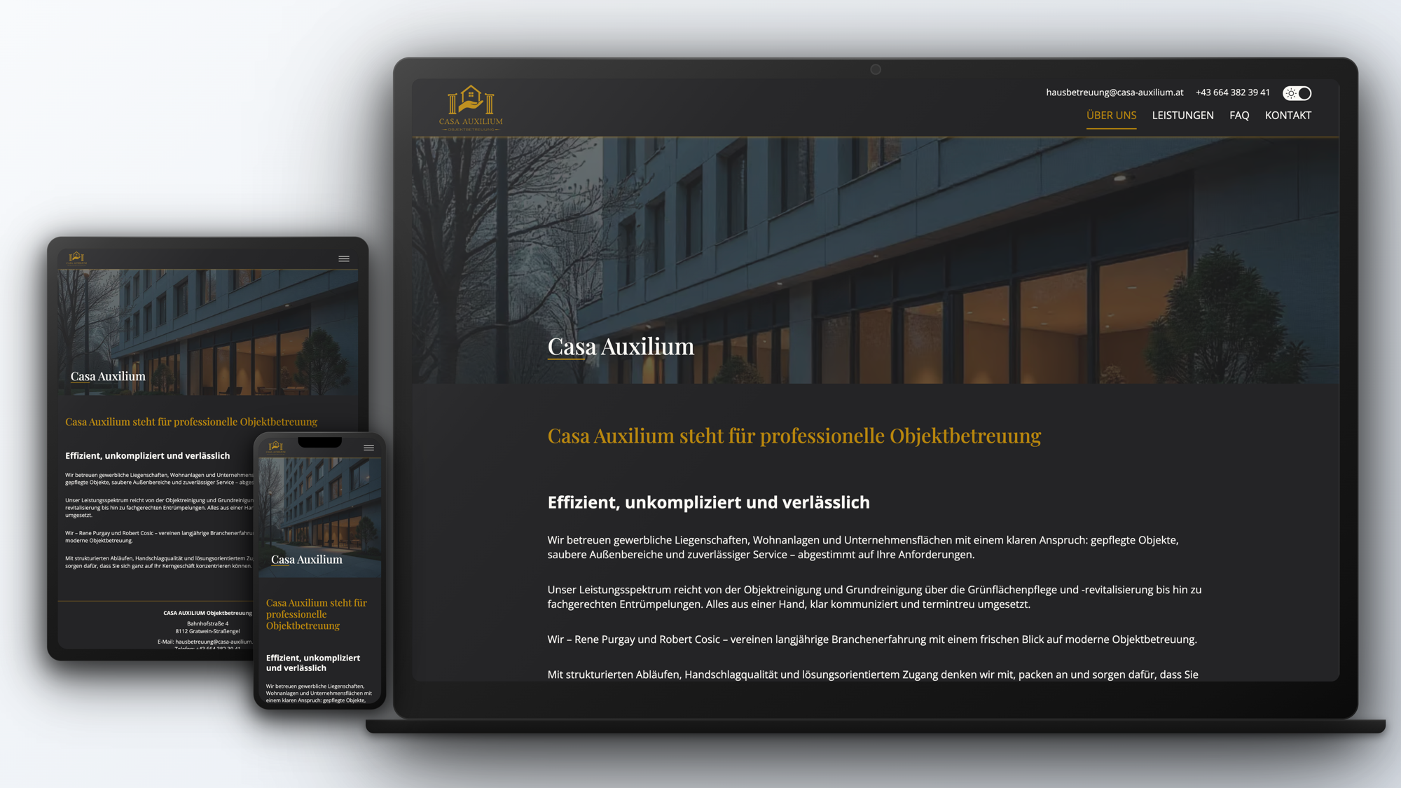 Startseite von CASA AUXILIUM Objektbetreuung