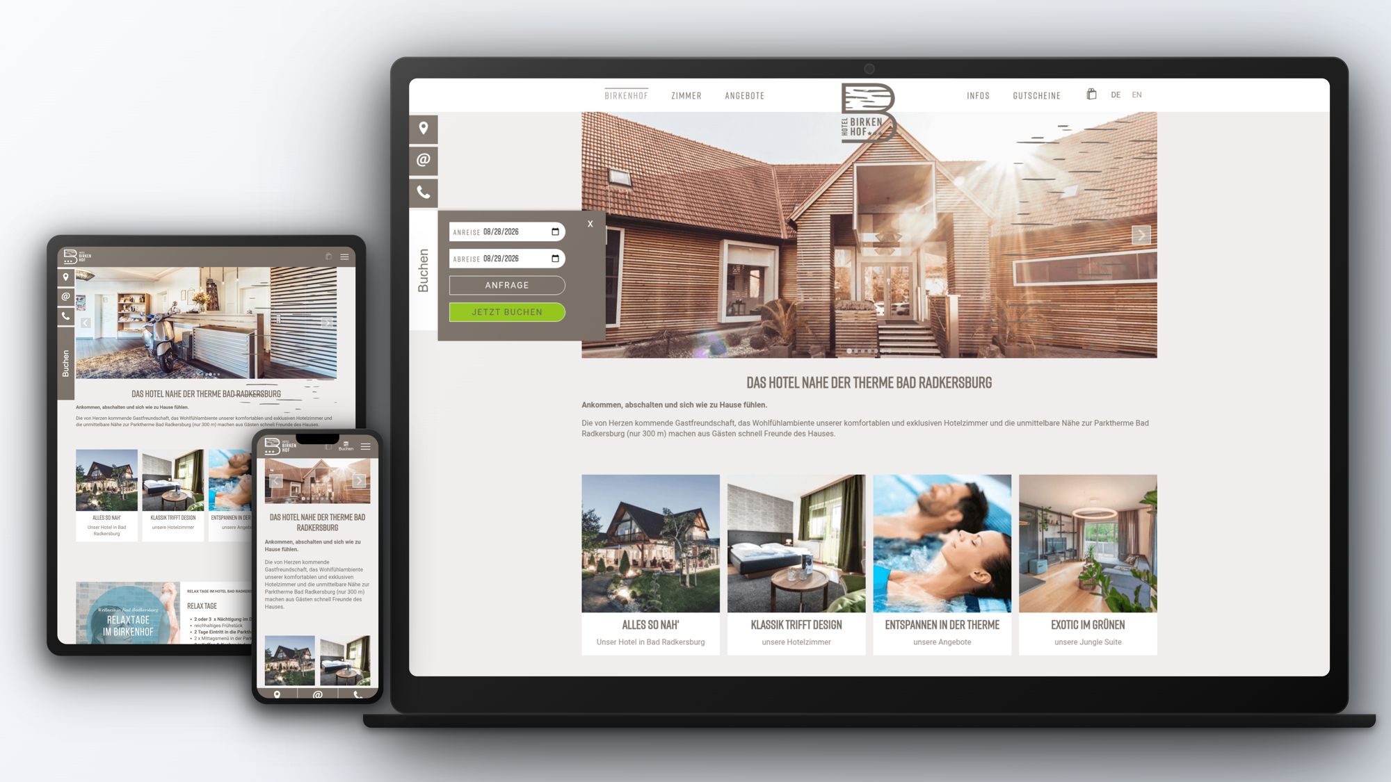 Startseite des Hotel Birkenhof