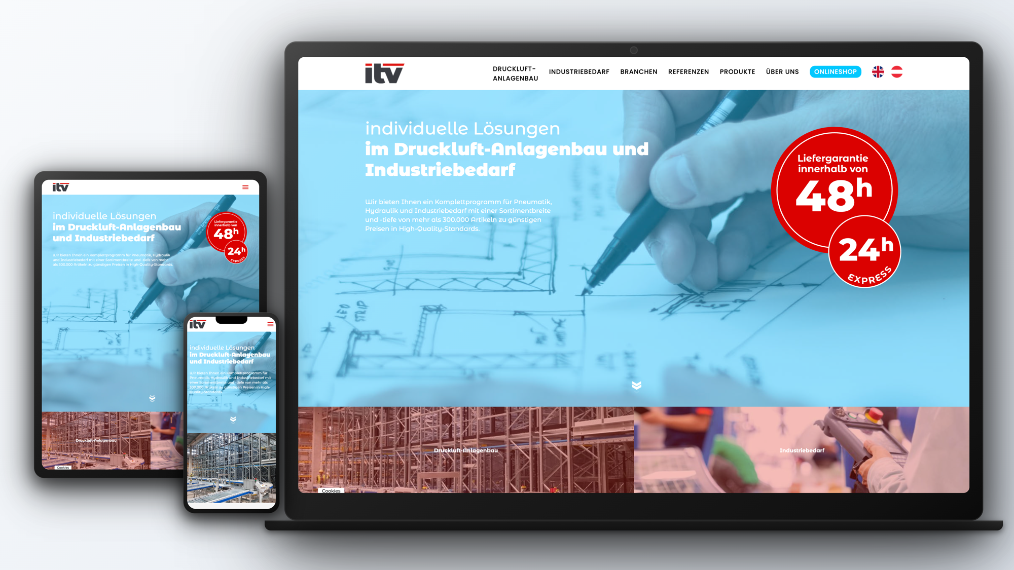 Startseite von ITV Drucklufttechnik