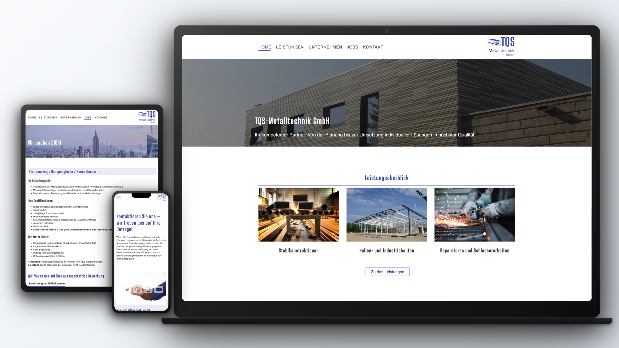 Startseite von TQS Metalltechnik